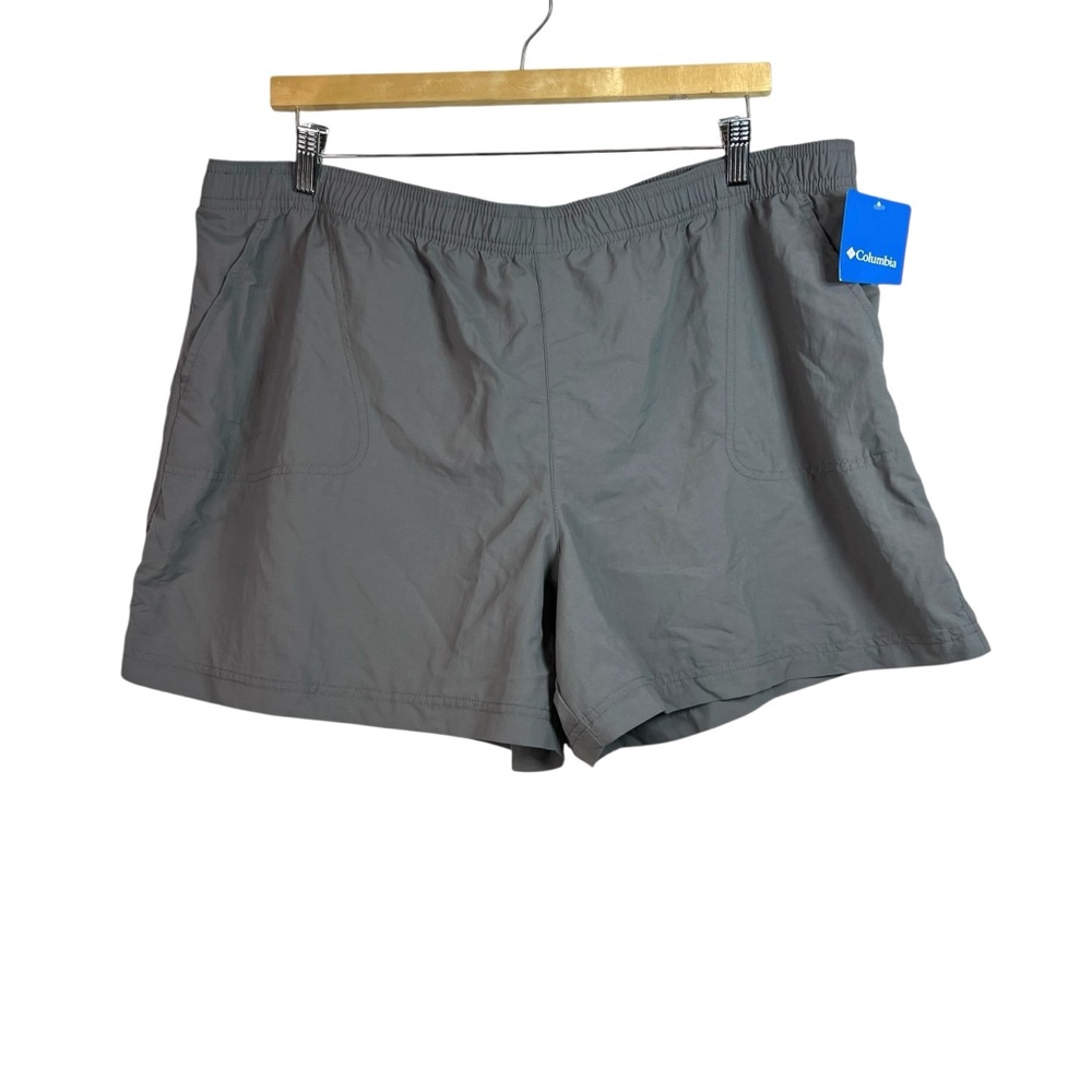 Columbia AL4573 Sandy River Women's Gray Shorts Elastic Waist Pockets NWT XXL